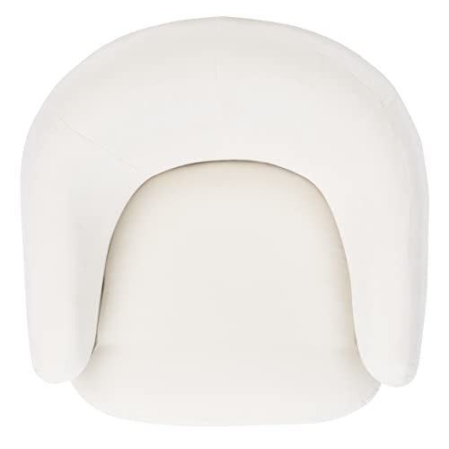 Home Collection Ezro Mid-Century Glam Cream Velvet Accent Swivel Chair