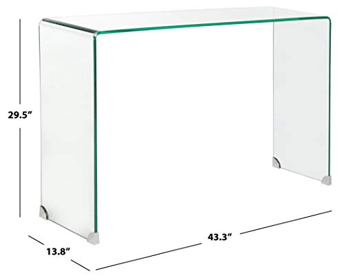 Safavieh Home Collection Ambler Clear Console Table 13.8 in x 43.3 in x 29.5 in