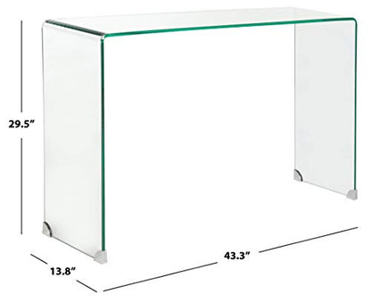Safavieh Home Collection Ambler Clear Console Table 13.8 in x 43.3 in x 29.5 in