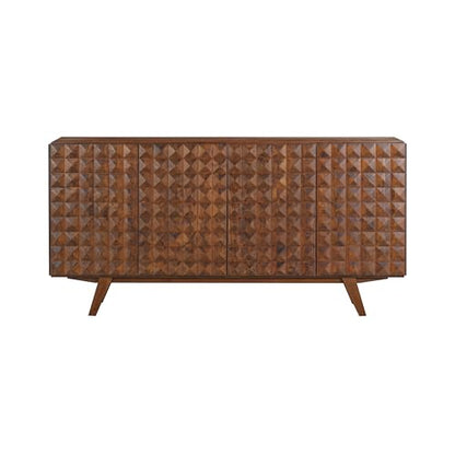 Sapa Mid-Century Modern Solid Wood Sideboard – 4-Door Accent Buffet Cabinet, view 4