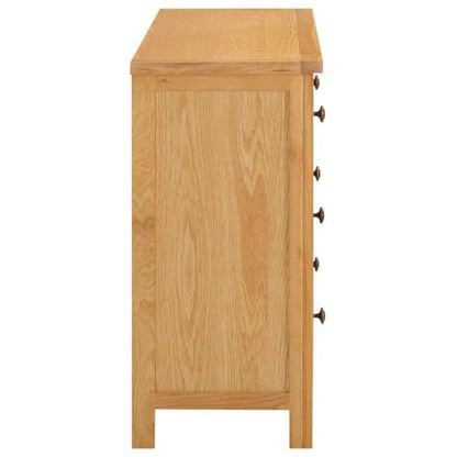 Solid Oak Wood Chest of Drawers 6 Drawer 41.3x13.2x28.7 Inches, view 6