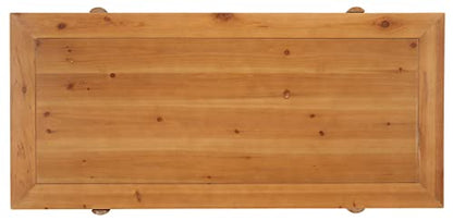 SAFAVIEH Home Collection Truman Mid-Century Modern Brown Rectangle Wood Coffee Table