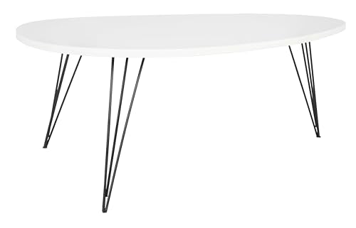 Safavieh Home Collection Wynton Mid-Century Modern White and Black Coffee Table