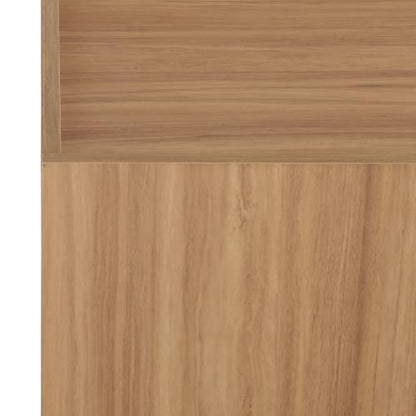 SAFAVIEH Furniture - Takami Media Stand for TVs up to 75" - Oak 4-Door Modern Entertainment Console with Storage Cabinets (MED3604A)