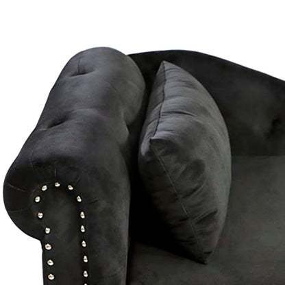 LUMISOL Modern Velvet Chaise Lounge with Storage, view 7