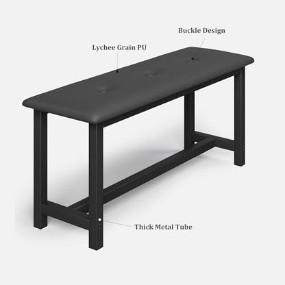 Dining Table Set for 4 with Storage Drawers & Wine Rack, Kitchen Table and Upholstered Benches for Small Spaces, Gray