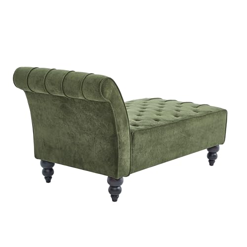 Rafaela Velvet Upholstered Chaise Lounge Chair Indoor with Lumbar Pillow, view 7
