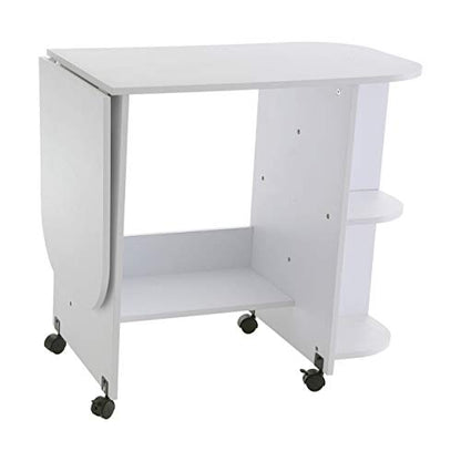 Sewing Table - White - Transitional Design, Solid Wood - Ideal for Living Room, Bedroom (OC9665)