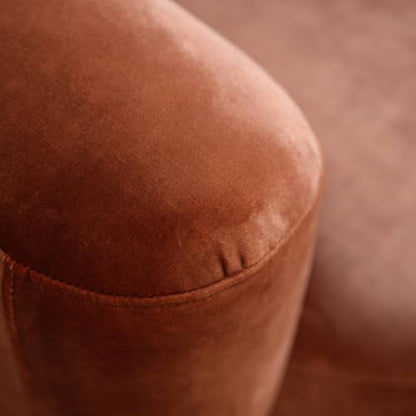 Mellow Tight Curved Back Accent Chair, Velvet Sofa