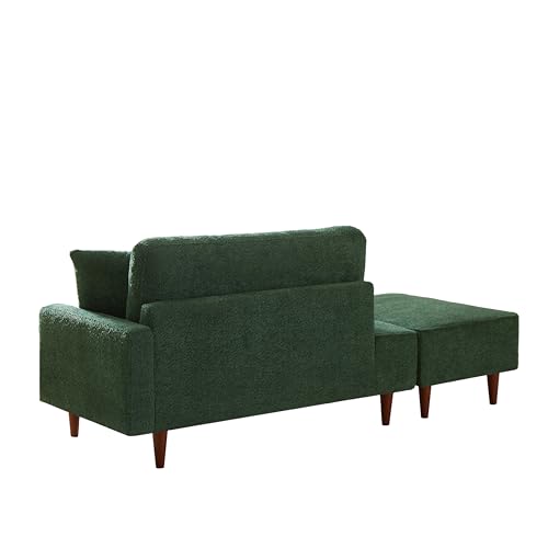 72 Inch Upholstered Chaise Lounge Chair Indoor with Ottoman, view 5