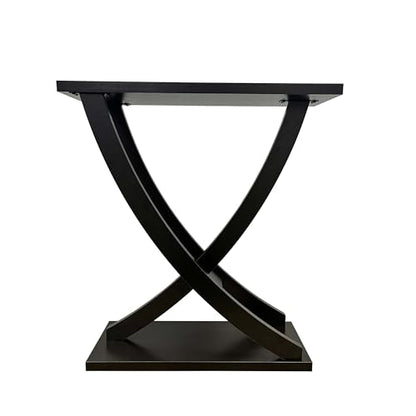 31" Small Console Table, Rustic Entryway Table with Curved Intersecting Legs, Wood Narrow Accent Sofa Table for Hallway, Entrance, Living Room, Small Space, Espresso