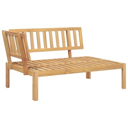 6-Piece Acacia Wood Patio Sectional Set, 39.4"x23.6" Outdoor Sofa & Table, Modular Balcony Furniture for Backyard, Apartment, Porch