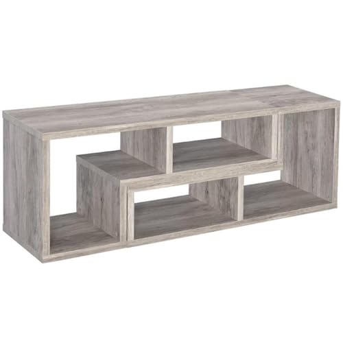 Coaster Furniture Contemporary Convertible Bookcase TV Stand Grey Driftwood 802330