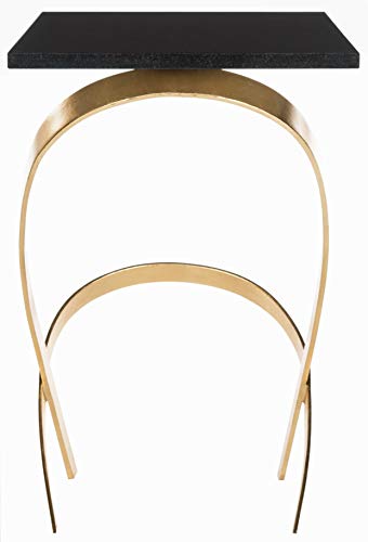Black and Gold Leaf Side Table, view 8