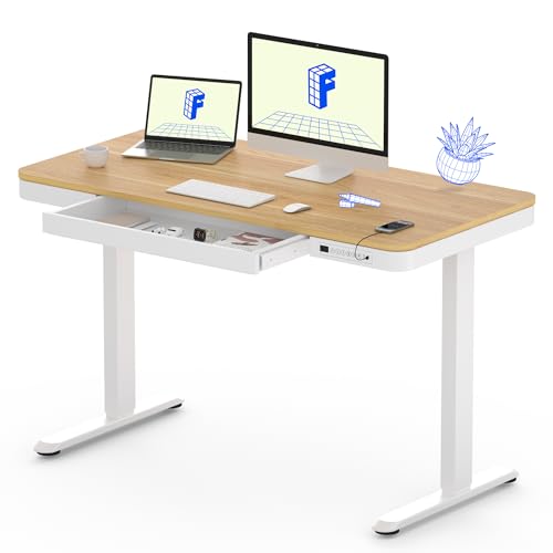 FLEXISPOT Comhar 48" Electric Standing Desk with Drawers, USB Charging Ports, view 2