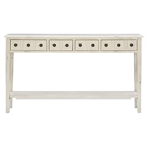Powell Furniture Sadie Cream Long Storage Console Table, Multicolor