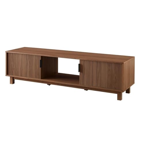 Arundo Fluted TV Stand for TVs up to 65 Inches, 58" TV Stand, Mocha