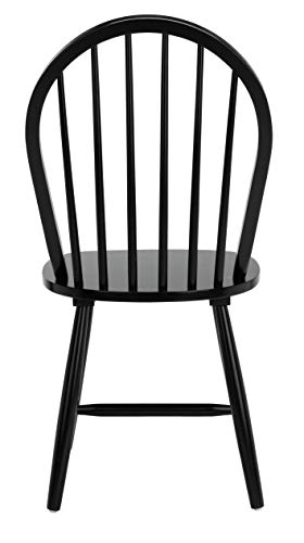 SAFAVIEH Furniture - Camden Spindle Dining Chair Set of 2 - Black - Solid Wood - Classic Windsor Design - Ideal for Dining Room, Kitchen, 17.83" Seat Height (DCH8501A-SET2)