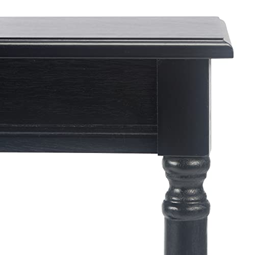 SAFAVIEH Furniture - Tinsley Rectangle Console Table - Black - Solid Wood - Farmhouse Turned-Leg Design - Ideal for Entryway, Living Room, Hallway, 28"W x 11.75"D x 28"H (CNS5724B)