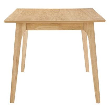 Juxtapose 63Inch Dining Table Solid Wood Oak Finish Modern Kitchen Room Entertaining Home Furniture Quality Stylish Elegant Durable Refined Versatile Contemporary