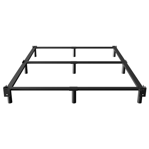 7 Inch Full Size Bed Frame for Box Spring and Mattress, Black, view 2