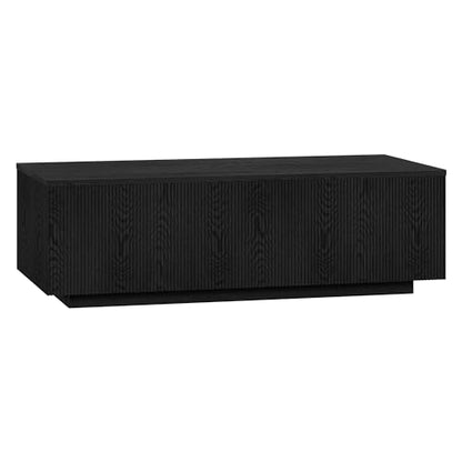 Henn&Hart 48" Modern Fluted Coffee Table, Natural Black, view 2