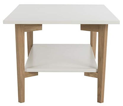 Safavieh Home Collection Caraway White and Natural Coffee Table