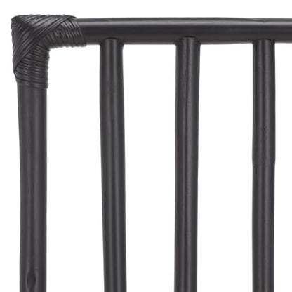 SAFAVIEH Furniture - Amal 23.6" Seat Height Counter Stool - White & Black - Handwoven Rattan Design - Fully Assembled - Ideal for Kitchen, Dining Room & Kitchen Island (BST6510C)