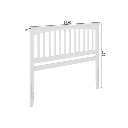 Mission Queen Solid Wood Headboard, White