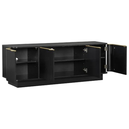 59.1" Fluted TV Stand with Storage Cabinets, view 5