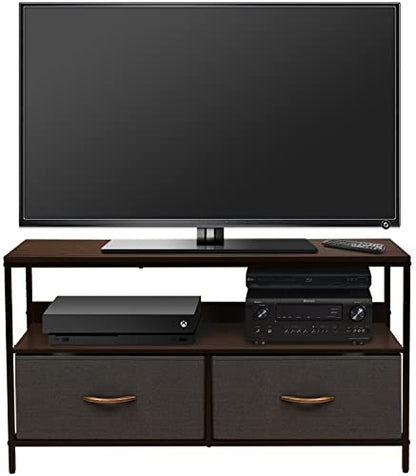 TV Stand Dresser with 2 Drawers - Television Riser Chest with Storage - Bedroom, Living Room, Closet, & Dorm Furniture