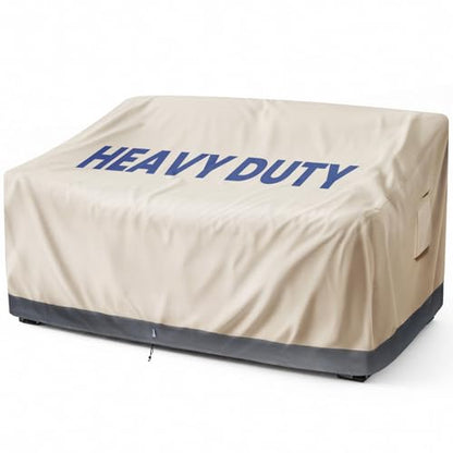 Extra Heavy Duty 2 Seater Outdoor Sofa Cover Waterproof - Patio Furniture Loveseat Covers with Air Vent, Outdoor Couch Bench Cover, 58" W x 33" D x 31"H