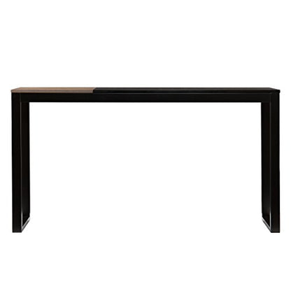 Holly & Martin Lydock Console Table - Transitional Design, Black Iron and Wood - Ideal for Entryway, Living Room (CK7623)