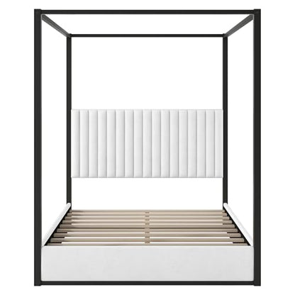LUMISOL Queen Size Upholstered Canopy Bed, view 5