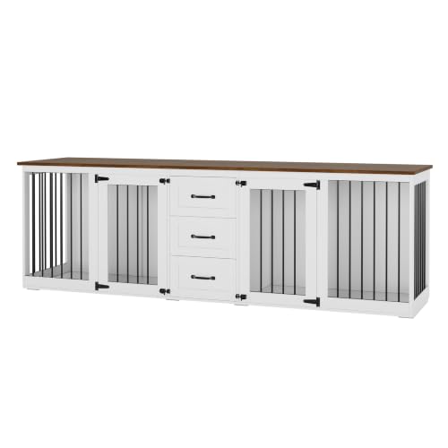 92.8" Furniture Style Dog Crate, Double Dog Crate Furniture, view 5