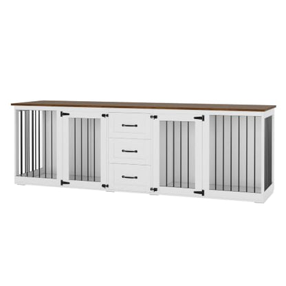 92.8" Furniture Style Dog Crate, Double Dog Crate Furniture, view 5