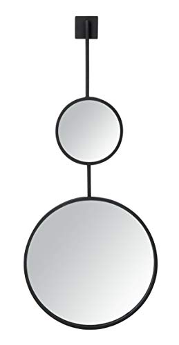 SAFAVIEH Home Collection Jander 18-inch Modern Black Round Mirror