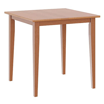 Groveland Wooden Square Dining Table, 29" in Light Oak, Practical & Elegant Table for Eating, Study, Work, Sturdy Furniture for Kitchen, Dining Room, Office, Entryway