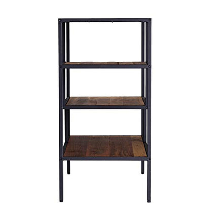 Mathry Reclaimed Wood Shelf - Natural - Reclaimed Wood & Iron Metal - Rustic Design - Ideal for Home Offices, Living Rooms, Dens, 31.5" W x 15.75" D x 31.5" H (HZ1058238)