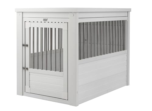 New Age Pet ecoFLEX Pet Crate/End Table, Antique White, Large, view 5