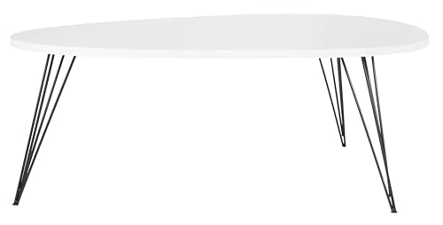 Safavieh Home Collection Wynton Mid-Century Modern White and Black Coffee Table