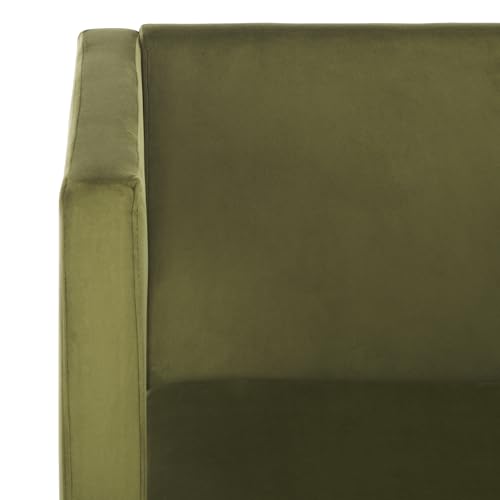 SAFAVIEH Home Collection Vidar Modern Olive Green Velvet Accent Chair