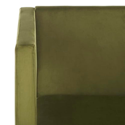 SAFAVIEH Home Collection Vidar Modern Olive Green Velvet Accent Chair