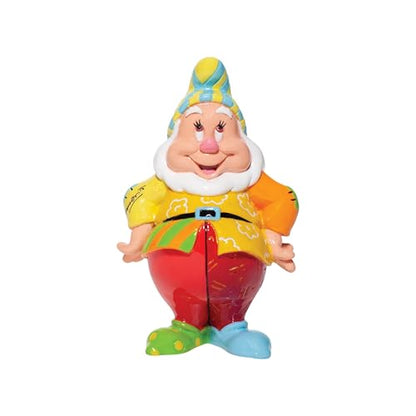 Disney by Romero Britto Snow White and The Seven Dwarfs Happy Miniature Figurine, 4.7 Inch, Multicolor