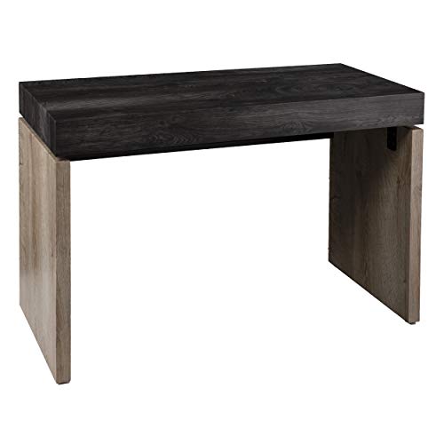 Hapsford Writing Desk - Transitional Design, Black Iron and Wood - Ideal for Home Office, Bedroom (HO1142637)