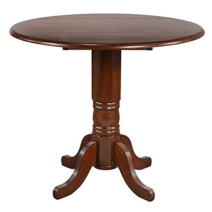 Andrews Pub Table Set, Warm distressed chestnut
