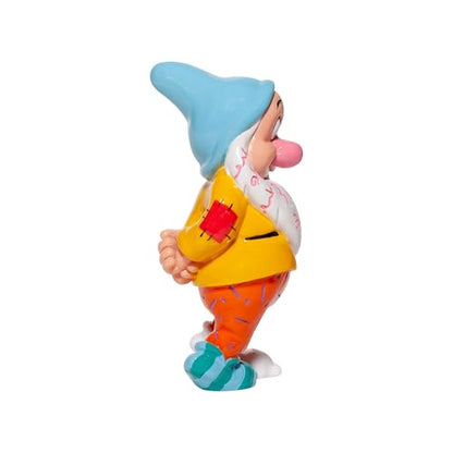Disney by Romero Britto Snow White and the Seven Dwarfs Bashful Miniature Figurine, 4.7 Inch, Multicolor