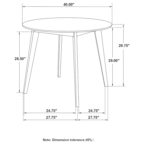 Matte White and Natural Round Dining Table