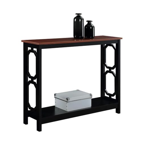 Omega Console Table, Cherry Top / Black Frame