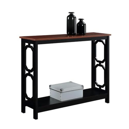 Omega Console Table, Cherry Top / Black Frame